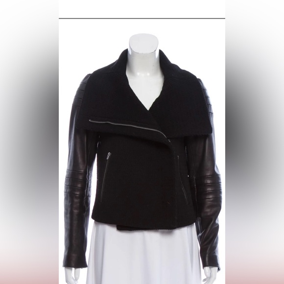 DVF Women's Black Leather Jacket